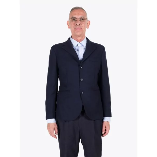 Salvatore Piccolo Slim-Fit Wool Blazer Navy Blue 1