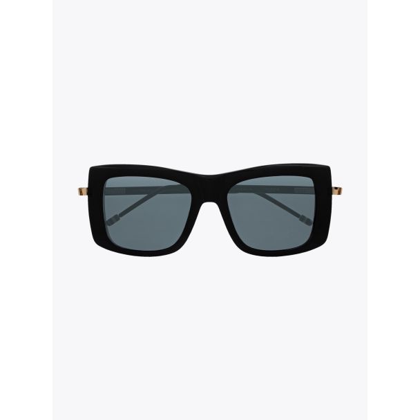 Thom Browne TB-419 Square- Frame Sunglasses Black Front View