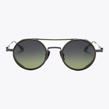 Akoni Eris 505E Sunglasses Black/Green - Front View