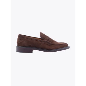 Tricker's Chocolate Calf James Penny Loafers Shoes - E35 Shop