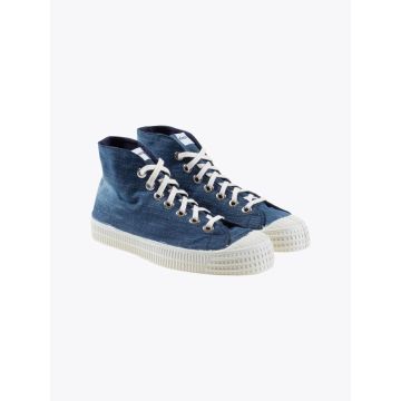 Novesta Star Dribble Recycled Blue Denim Sneakers - E35 Shop