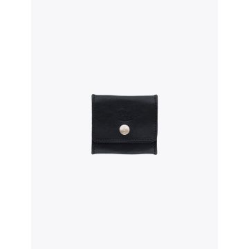 Il Bisonte C0774 Black Cowhide Leather Coin-Purse - E35 Shop