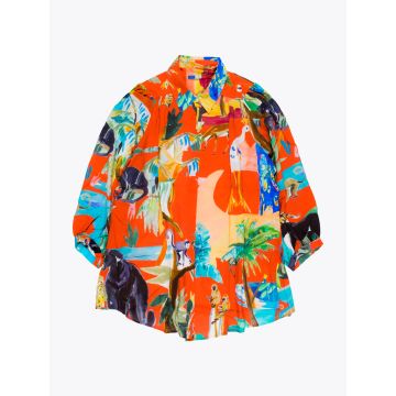 G.Kero Jungle Sauvage Printed Viscose Blouse - E35 Shop