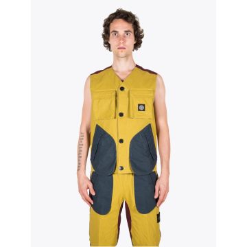 Stone Island G0555 Mustard Bicolore Vest - E35 Shop