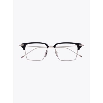 Thom Browne TB-422 Silver / Navy Square Glasses - E35 Shop