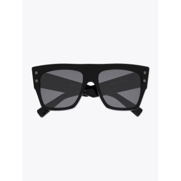 Balmain B-I Square Black Sunglasses - E35 Shop