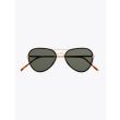 8000 Eyewear 8-M3 Sunglasses Gold Satin + Classic Avana Front View 1