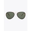 8000 Eyewear 8-M3 Sunglasses Gold Satin + Classic Avana Front View 2