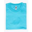 American Apparel 2001 Men’s Fine Jersey S/S T-shirt Aqua Folded Front View