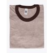 American Apparel M434 Men’s S/S Gym T-shirt Mélange Dark Chocolate/Brown Folded Front View