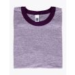 American Apparel M434 Men’s S/S Gym T-shirt Mélange Eggplant/Eggplant Folded Front View