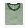 American Apparel M434 Men’s S/S Gym T-shirt Mélange Green/Green Folded Front View