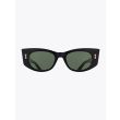 Akoni Aquila Oval-Frame Black Acetate Sunglasses Front View