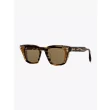 Akoni Sunglasses Ara Square-Frame Tortoise Three-quarters Left View