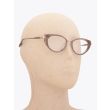 Akoni Glasses Athena Cat-Eye Nude Grey Swirl with mannequin view three-quarter 