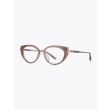 Akoni Glasses Athena Cat-Eye Nude Grey Swirl view three-quarter 