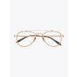 Akoni Calisto Aviator-Style White Gold Glasses Front View