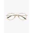 Akoni Calisto Aviator-Style White Gold Glasses Front View