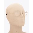 Akoni Calisto Aviator-Style White Gold Glasses with mannequin view three-quarter 