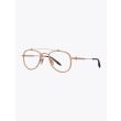 Akoni Calisto Aviator-Style White Gold Glasses view three-quarter 