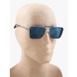 Akoni Sunglasses Hera Aviator Black Palladium/Silver with three-quarter view mannequin