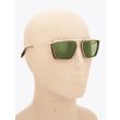 Akoni Sunglasses Ulysses Aviator White Gold/Olive with mannequin three-quarter view
