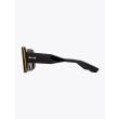 Akoni Sunglasses Virgo Square Black/Yellow Gold side view