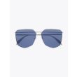 Alexander McQueen Metal Shield Piercing Frame Sunglasses Silver 1