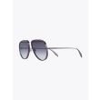 Alexander McQueen Metal Aviator Piercing Frame Sunglasses Ruthenium 2
