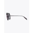 Alexander McQueen Metal Aviator Piercing Frame Sunglasses Ruthenium 3