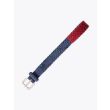Anderson's Braided Suede Leather Belt Blue Front View