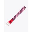 Anderson's Suede-Trimmed Elasticated Belt White-Red-Blue Front View