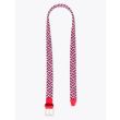 Anderson's Suede-Trimmed Elasticated Belt White-Red-Blue Front View