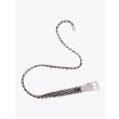 Anderson's Suede-Trimmed Elasticated Belt Black-White-Silver-Brown Zig-Zag View
