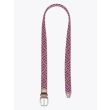 Anderson's Leather-Trimmed Elasticated Belt Pink-Gold-Blue Open View