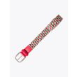 Anderson's Leather-Trimmed Elasticated Belt Red-Green-Yellow-Blue Front View