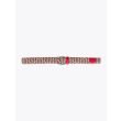 Anderson's Leather-Trimmed Elasticated Belt Red-Green-Yellow-Blue Horizontal View
