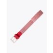 Anderson's Suede-Trimmed Elasticated Woven Belt Red White Melange Front View