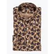 Barba Napoli Shirt Button-Down Collar Floral-Print Linen Brown 1