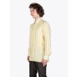Barba Napoli Shirt Button-Down Collar Striped Linen Yellow 3