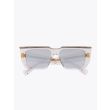 Balmain B-VI Square-Frame Grey Crystal Sunglasses with folded temples front view