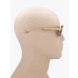 Balmain B-VI Square-Frame Grey Crystal Sunglasses with mannequin side view