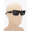 Balmain B-VII Square Black/Gold Sunglasses with three-quarter view mannequin