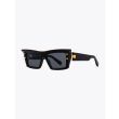 Balmain B-VII Square Black/Gold Sunglasses three-quarter view