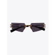Balmain Sunglasses Fixe Rimless Gold/Matte Black Front View
