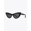 Balmain Jolie Cat-Eye Sunglasses Black/Gold Three-quarter View Left
