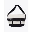 BLK Pine Workshop | Canvas Messenger Bag Natural/Black Front with Strap