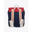 BLK Pine Workshop | Leather/Canvas Box Pack Bag Navy Red Back