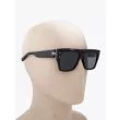 Balmain B-I Square-Frame Black Acetate Sunglasses Three-quarter View with a Mannequin