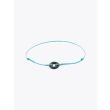 Barbara Zuna-Kratky Smooth Silver Blackened Ring 11 Cord Bracelet Aquamarine 2